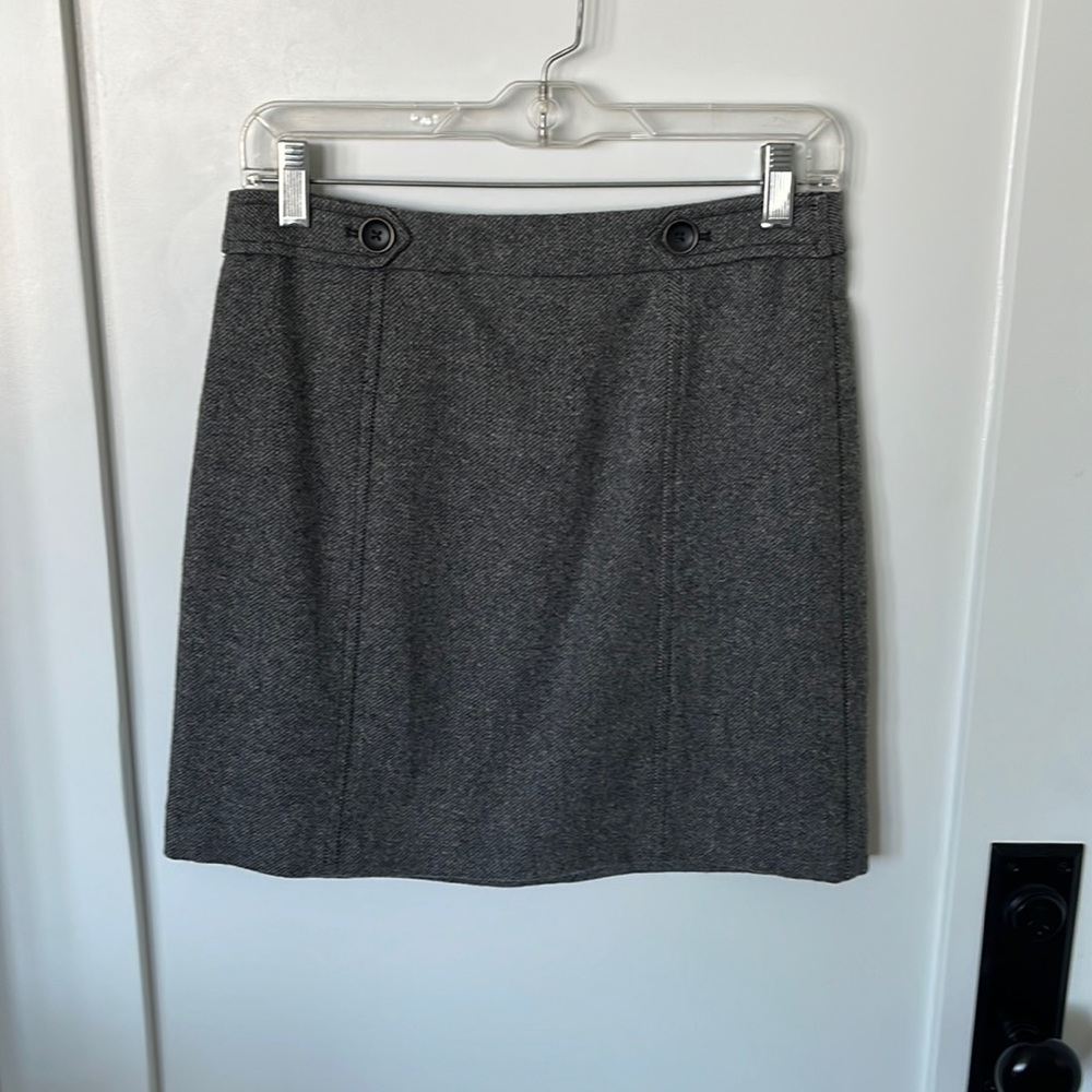 Gray Tweed Mini Skirt